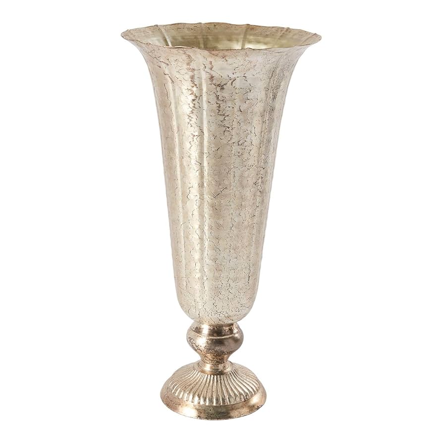 LETICIA バレッタ VALLETTA 01 Silver Amazon.com: Lita Distressed Metal Vase | Indoor/Outdoor